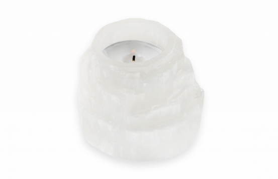 Candle holder White Selenite 80 mm