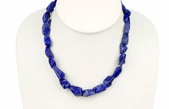 Ogrlica lapis lazuli Blue Marine 12 x 20 mm