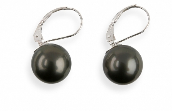 Gold Tahiti Pearl Earrings 11 mm - Lido