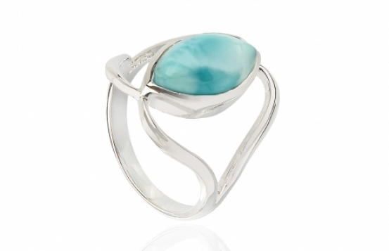 Prstan larimar Marquize