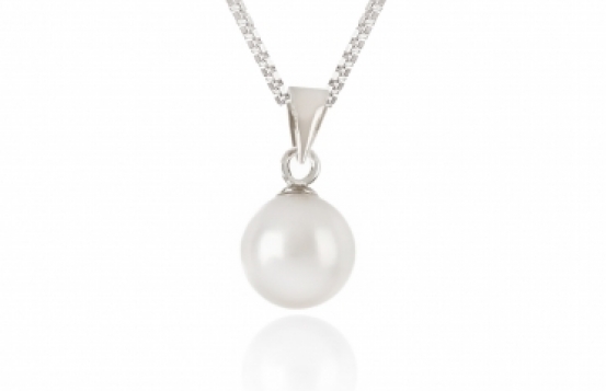 Pearl Pendant Snow White 6 - 8 mm