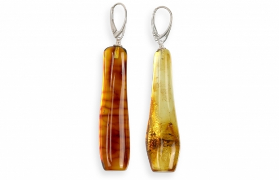 Amber Silver Earrings Vitalis