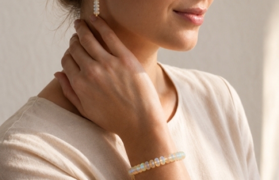 Opal Bracelet Golden Rainbow