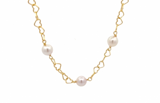 Pearl Necklace Valentine with Akoya Sea pearls