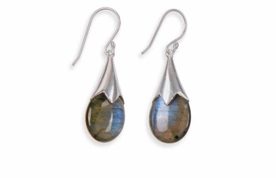 Srebrni uhani La Boheme - Citrin, Ametist, Labradorite