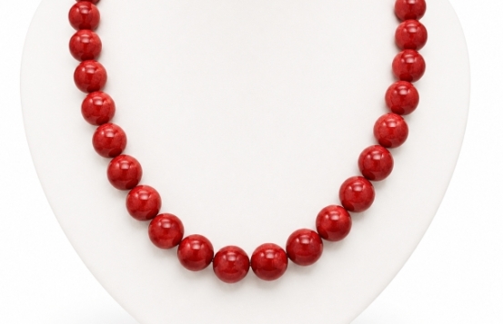 Ogrlica Corallo Rosso 15 mm