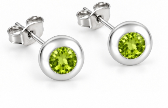 Srebrni uhani Peridot – Gea