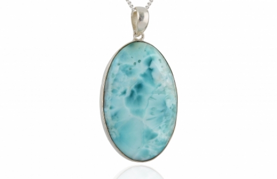 Srebrn obesek LARIMAR AA