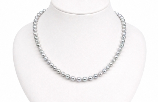 Akoya Pearl Necklace Silver Star