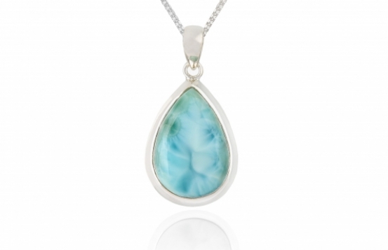 Obesek larimar solza - več velikosti