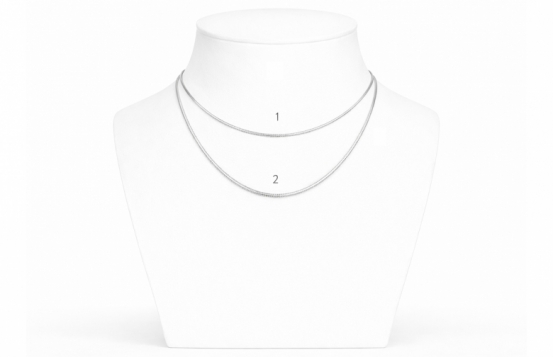 Silver chain MINI SNAKE 45 cm