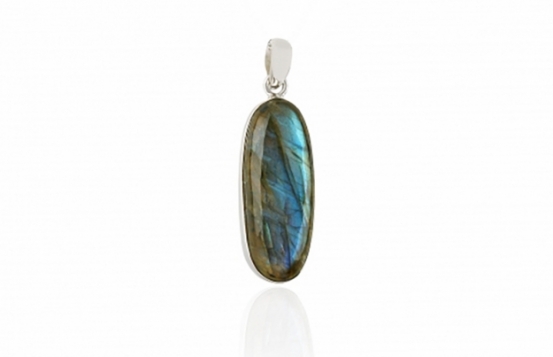 Silver Pendant Labradorite ICE QUEEN