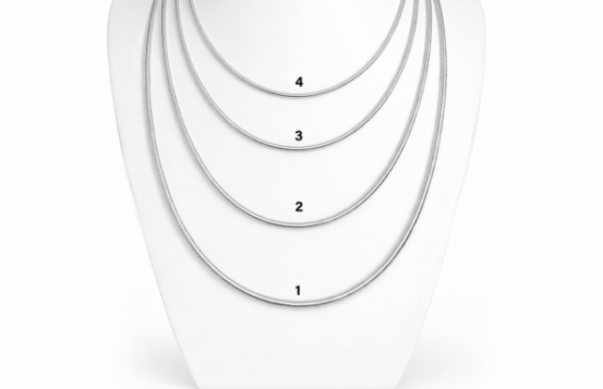 Silver Necklace SNAKE 01 - 60 & 70 cm