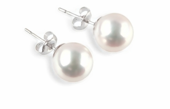 AKOYA Pearl Gold Earrings 9 mm