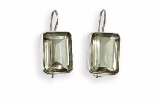 Uhani zeleni ametist Amadeus