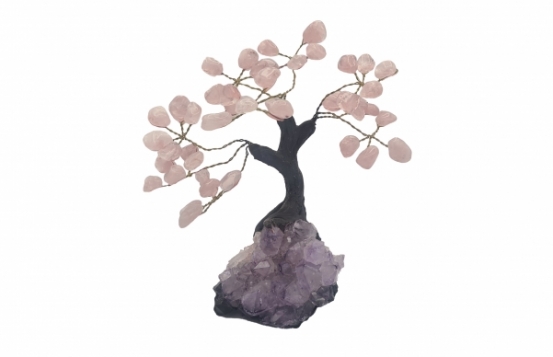 Roževec in Ametist drevo s kristali