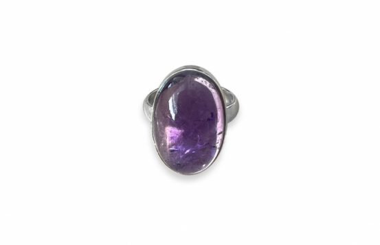 Silver Ring Amethyst Andros XL