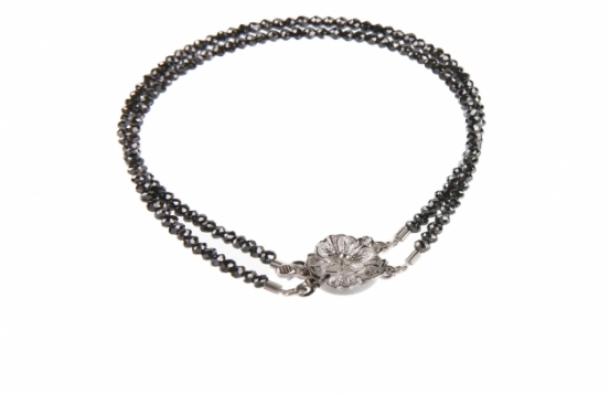 Double-strand Black Diamond Bracelet