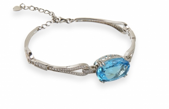 Zapestnica modri topaz Love Blue