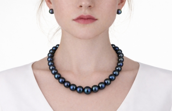 Tahiti Sea Pearl Necklace 11 - 14.5 mm