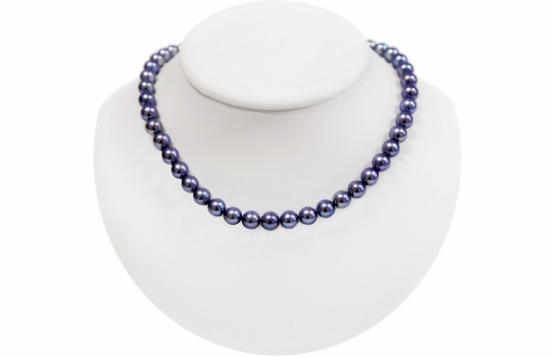 Pearl Necklace Akoya Blue Velvet 8 mm 