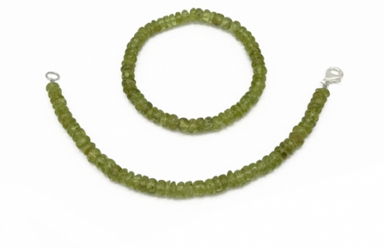 Zapestnica peridot 6 mm - elastična & klasična