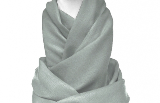 Šal PURE CASHMERE - Svetlo siv