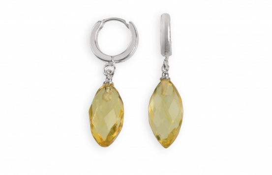 Uhani ELVIRA Cherry & Cognac jantar