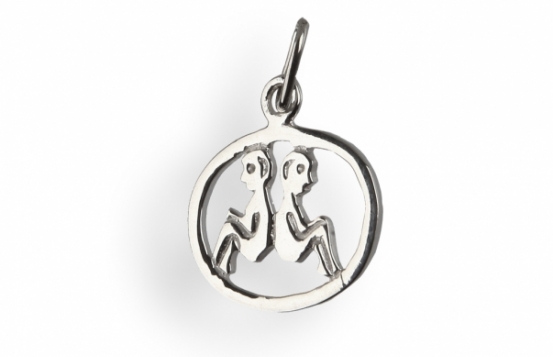 Silver Pendant HOROSCOPE - TWINS