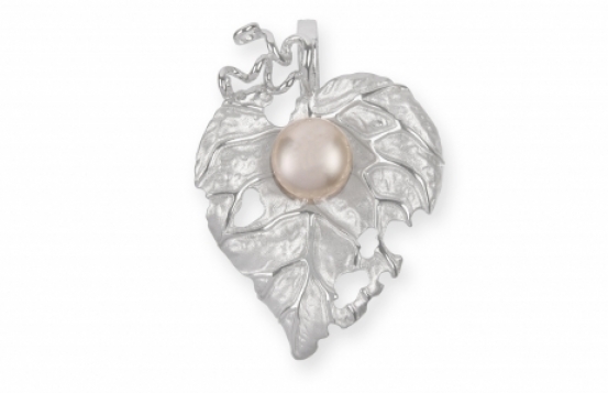 Pearl Pendant and Brooch Dionysus in Silver 