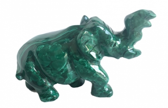 Elephant figurine Malachite 115 x 65 x 38 mm