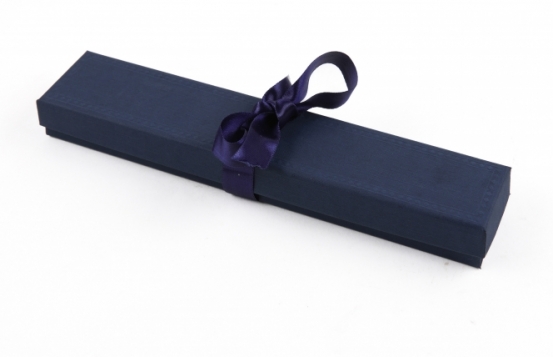Gift Box with Ribbon – Navy Blue