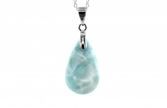 Srebrn obesek larimar SOLZA