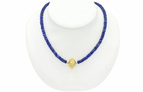 Lapis lazuli ogrlica Gold Queen