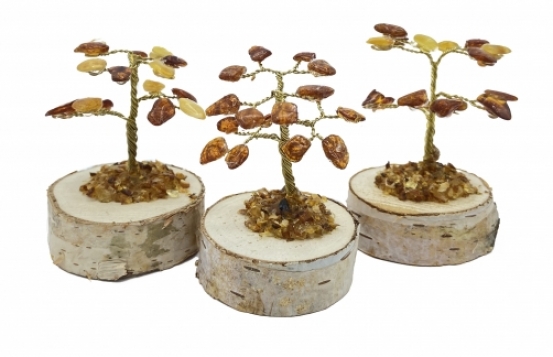 Jantar Bonsai drevo s kristali