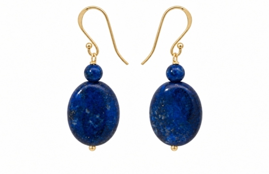 Srebrni uhani Lapis lazuli Indigo
