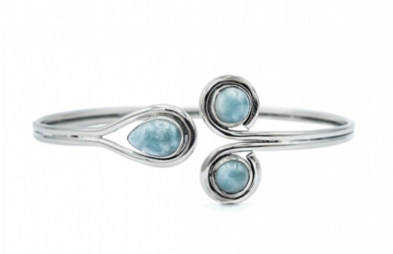 Zapestnica obroč larimar Tris