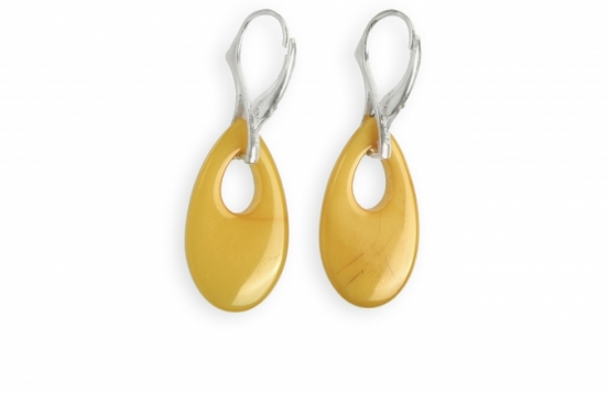 Honey Amber Teardrop Earrings