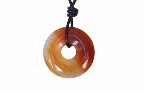 Carnelian Pendant DONUT 30 mm
