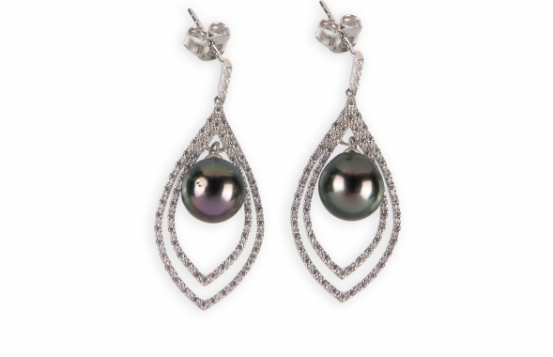 Tahiti biserni uhani MARQUESAS Lumina