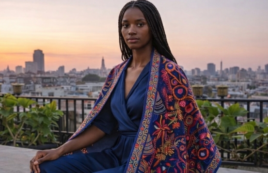 Kashmir Jamawar Wool Scarf EX 