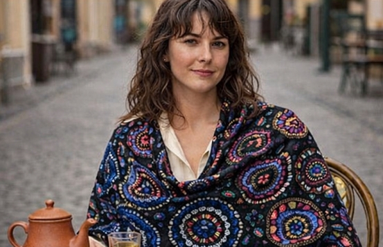 Šal volneni Kašmir Mandala