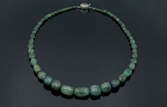 Emerald Necklace and Earrings Belmonte 12 x 17 mm