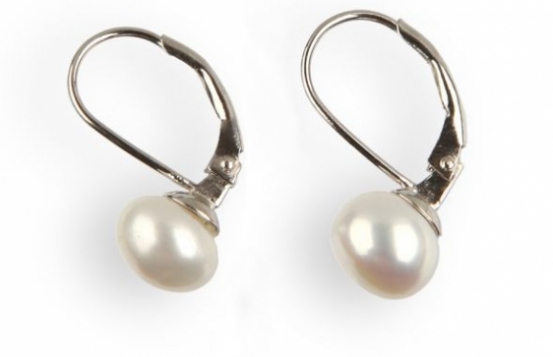 Biserni uhani LOVE PEARL 8 in 9,5 mm