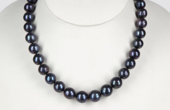 Biserna ogrlica OPRAH - črni biseri 11-12 mm 