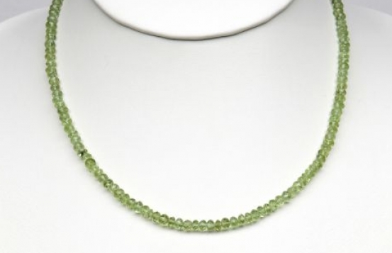 Zlata ogrlica PERIDOT 5 - 6 mm 