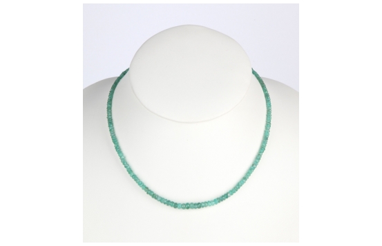 Ogrlica Smaragd 3 - 6 mm - srebrna in zlata