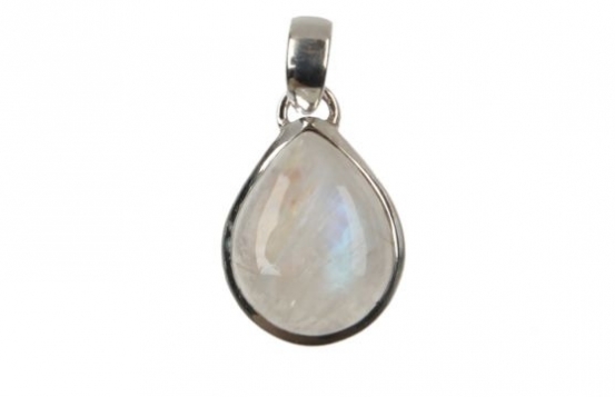 Rainbow Moonstone Silver Pendant ANGIE