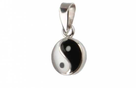 Srebrn obesek YIN YANG 7 mm