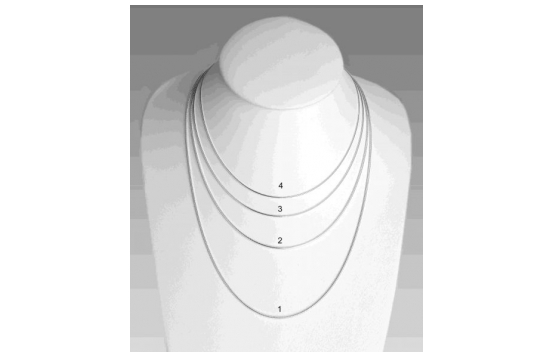 Silver Chain Snake 03 - 1.1 mm 42 cm